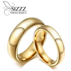 Обручальные кольца для пар из карбида вольфрама золотого цвета для женщин и мужчин, Винтажные Украшения для влюбленных