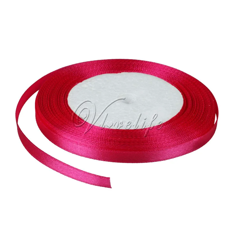 25 ярдов/рулон 10 мм атласная лента DIY бант Ремесло Подарочная обертка для