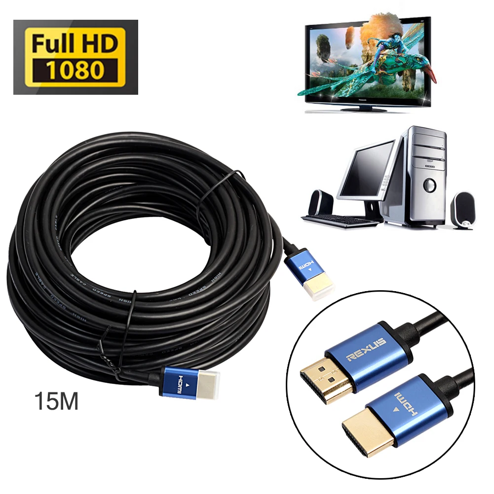 Высокоскоростной 1080p алюминиевый кабель HDMI Мужской к HDMI кабель 3D для HD tv 1 м-15 м аудио кабель HDMI для Xbox 360