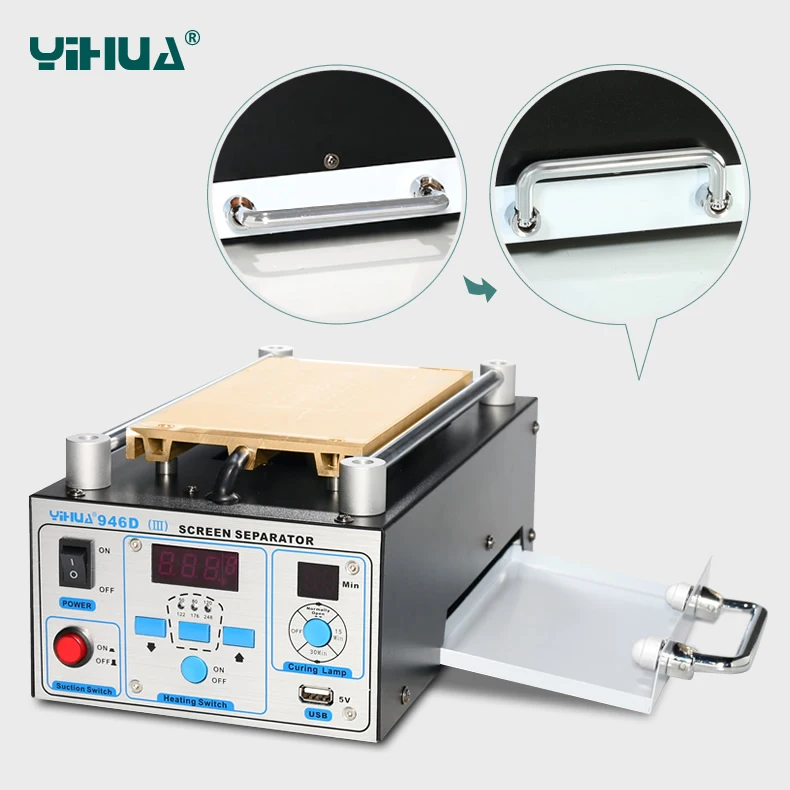 YIHUA 946D-III ЖК-сепаратор встроенный сильный всасывающий вакуумный насос сепаратор телефон стекло сплит-экран Ремонт ЖК-сепаратор машина