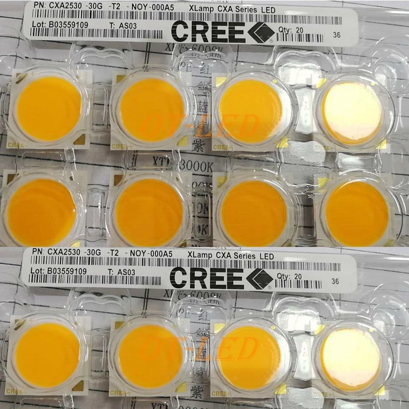 5 шт. оригинальный Cree CXA 2530 CXA2530 фотолампа с теплым белым светом 3000K 60 Вт монолитный