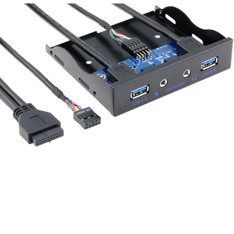 Высококачественный гибкий диск USB 3 0 20 Pin 2 порта Передняя панель узловой отсек