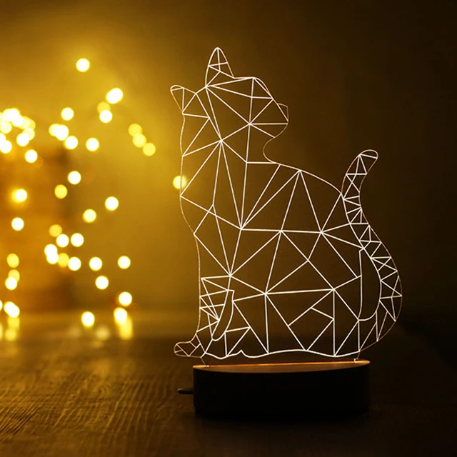 Горячая Распродажа светодиодная основа из Букового дерева 3D Светодиодная теплая