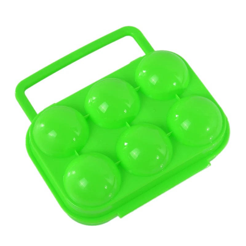 6 Grids Green Hoomall, 1 шт., 6/12 PP, портативный, для кемпинга, пикника, барбекю, противоударный держатель для яиц, контейнер, коробка для хранения яиц, пластиковый лоток для яиц - Цвет: 6 Grids Green