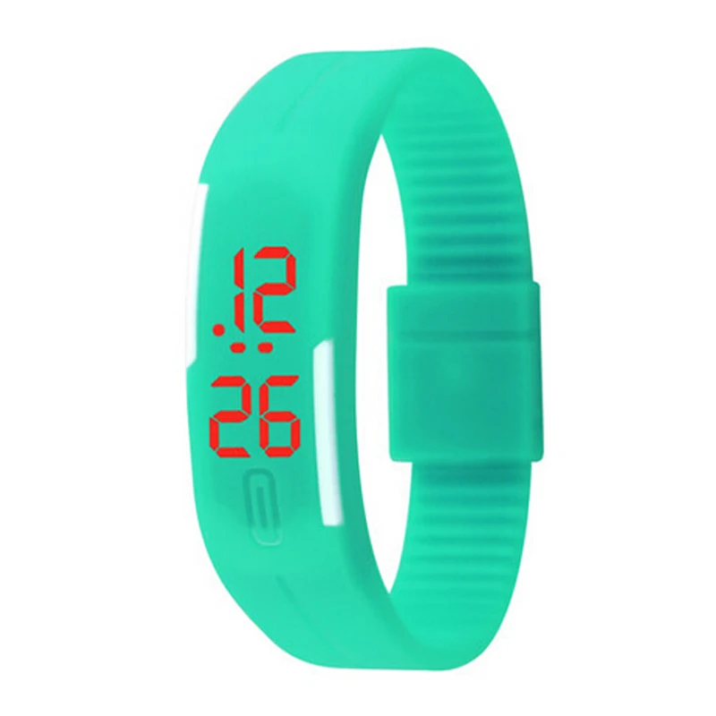 Модные резиновые светодиодный часы Дата спортивный браслет цифровые наручные
