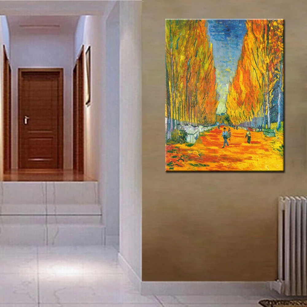 Ручная роспись высокое качество Q.Vincent Van Gogh репродукция масляная живопись Les Alyscamps