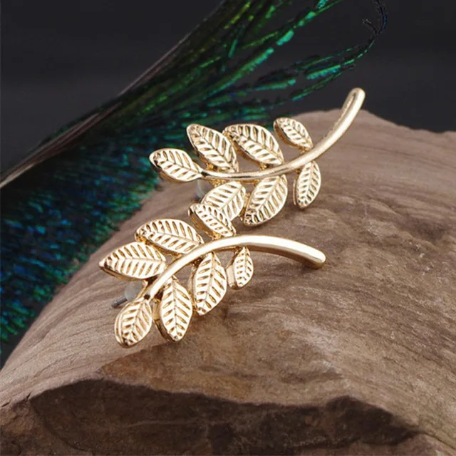 EK645 gold Новая мода Brincos сердце из имитации жемчуга кристалл цветок лук лист Крылья ангела серьги-гвоздики геометрической формы для женщин ювелирные изделия Bijoux - Окраска металла: EK645 gold