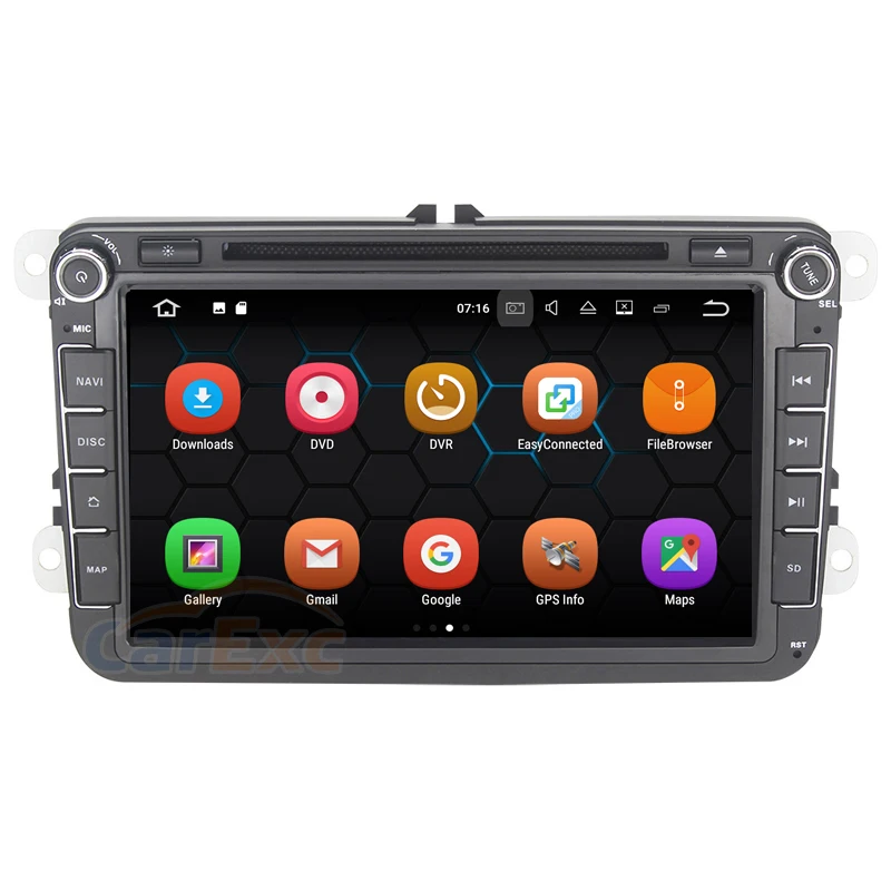 Автомобильный DVD плеер 8 дюймовый HD Android 9 OS 2 DIN для Volkswagen VW Tiguan Polo Golf 5 6 Passat B6 Jetta