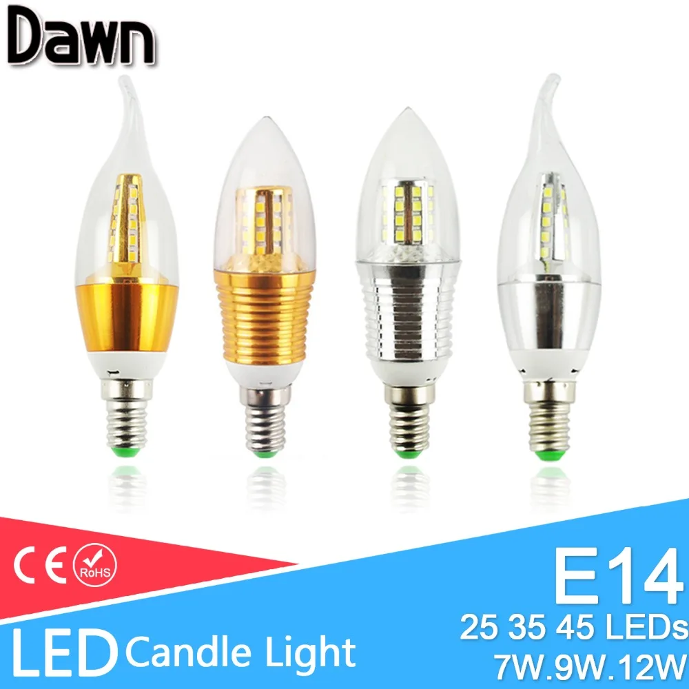 

Led bulb E14 3W 6W Led Lamp AC 220V 240V LED Candle Bulb 9W 12W Aluminum Cool Warm White Lampada Bombillas Lumiere led light