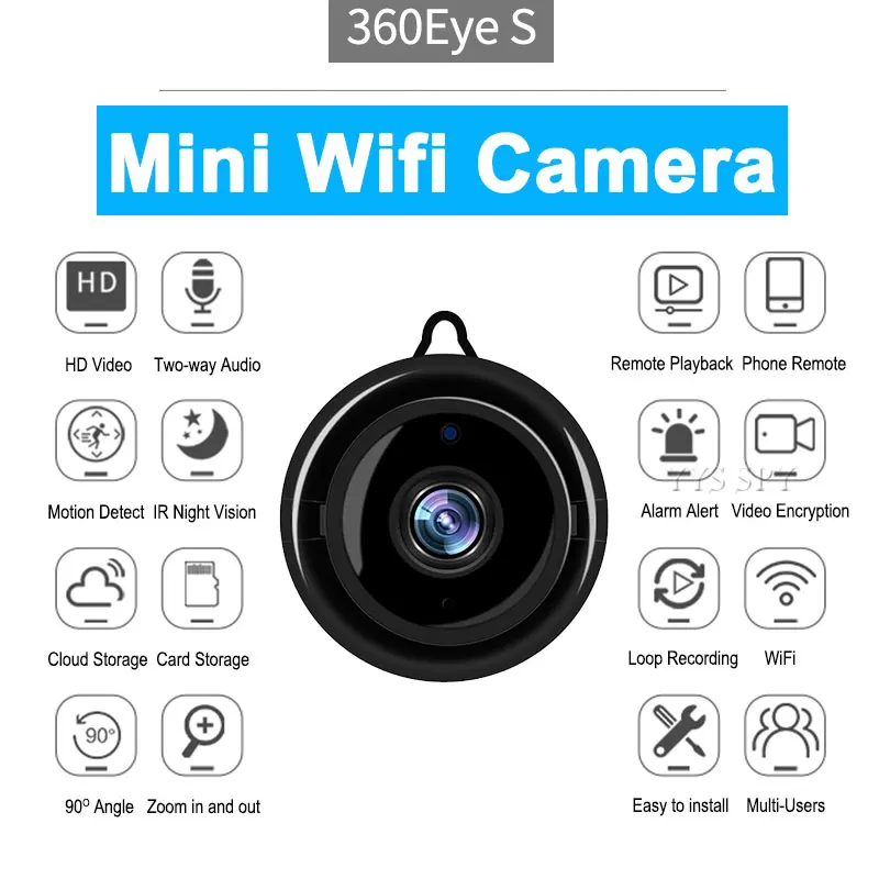 Мини Wifi шпионская камера скрытая IR Cut Автоматическая сеть ночного видения