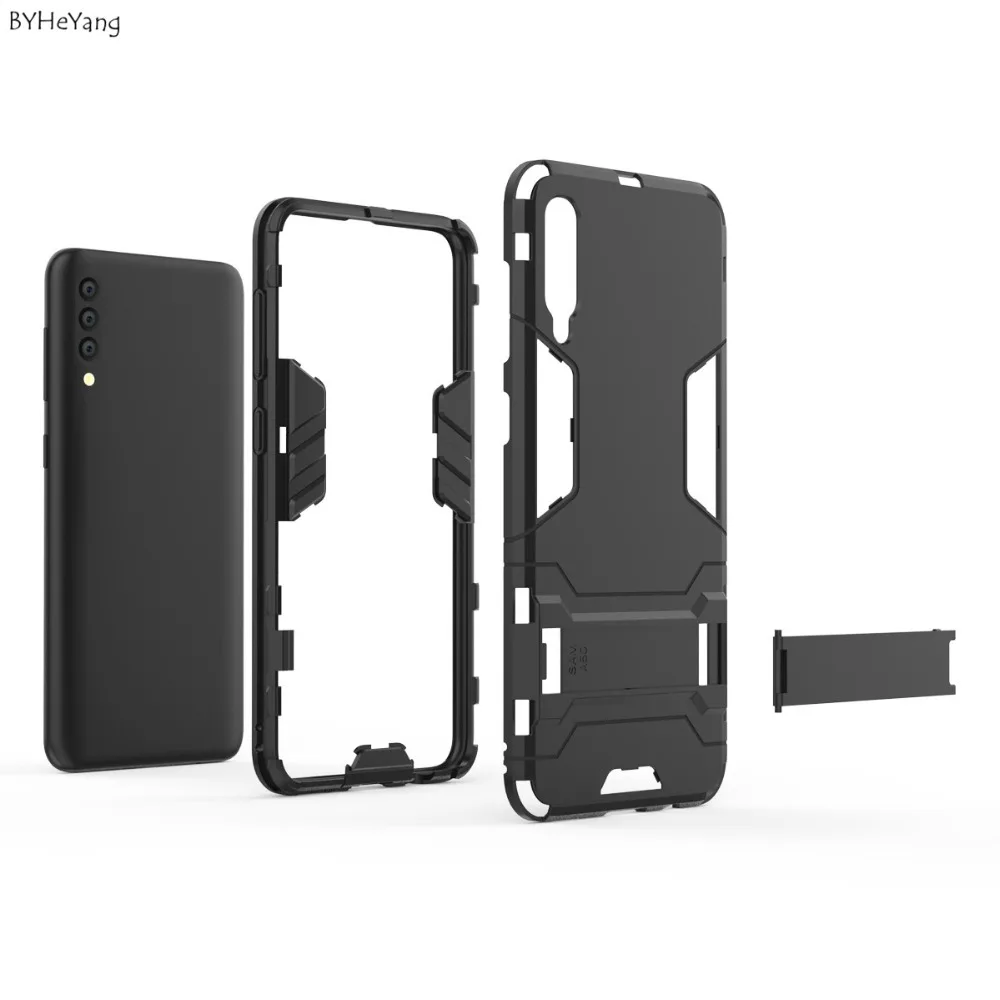 Чехол для Samsung A50 противоударный армированный резиновый силиконовый Жесткий