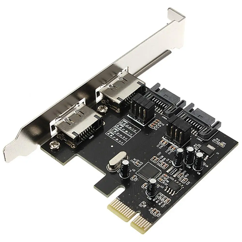 Высокоскоростная карта PCI E для SATA3 6 ГБ/сек. eSATA SATA III с кабелем передачи данных