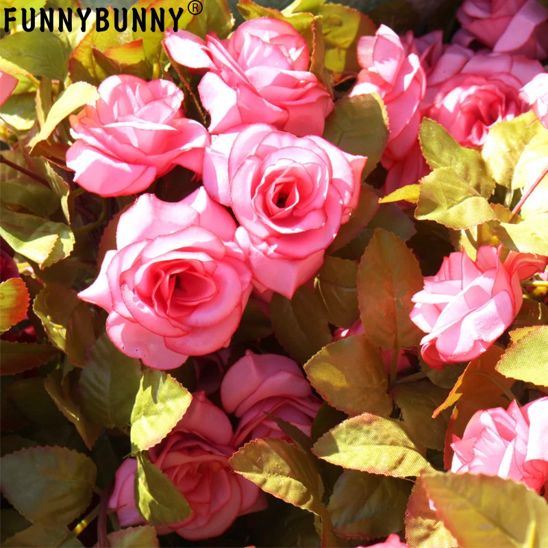 FUNNYBUNNY искусственные шелковые цветы Осенняя роза лоза Реалистичная висячая