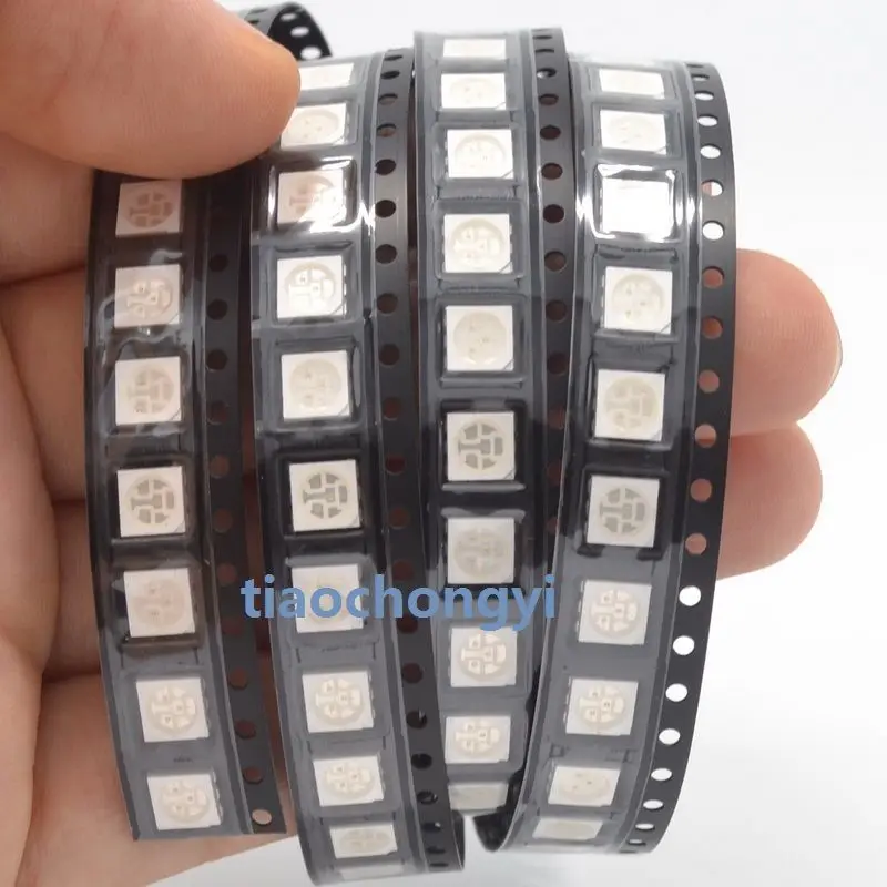

5050 SMD Red 620NM PLCC-6 3-CHIPS Ultra Bright LED light-emitting diodes 100pcs