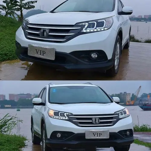 Angel Eye u-образной формы передний светильник для Honda CRV 2012- головной светильник s динамический сигнал поворота DRL линзы проектора bi xenon