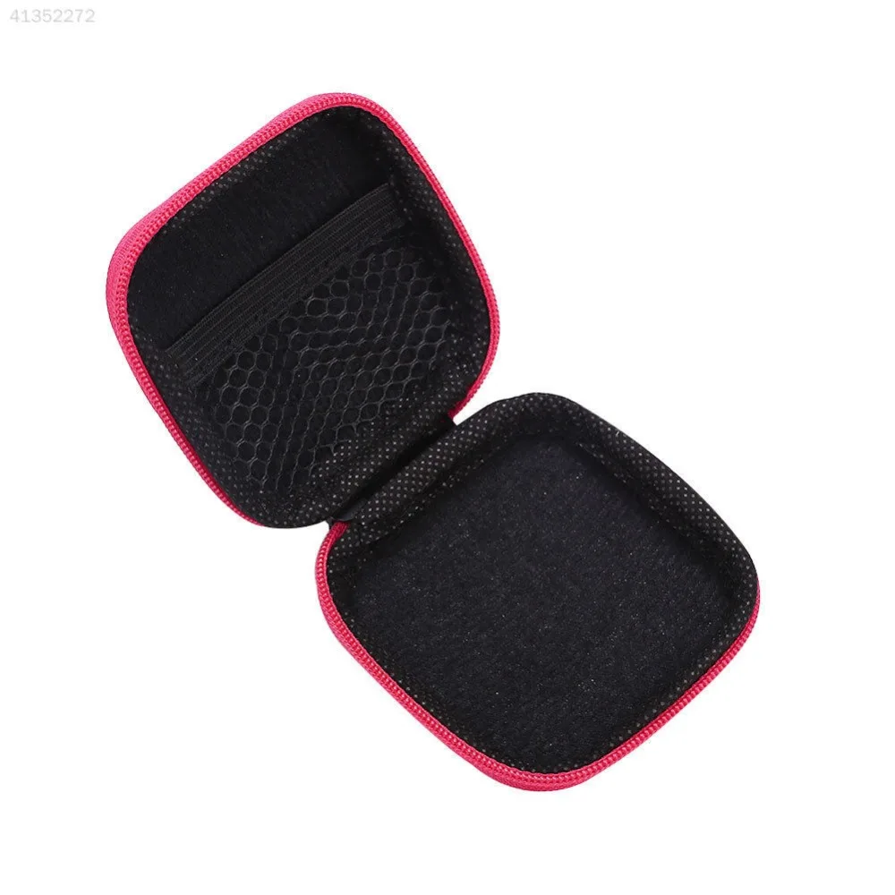 Square Earphone Wire Organizer Box Data Line Cables Storage Case Container Coin Headphone Protective 8cm | Дом и сад