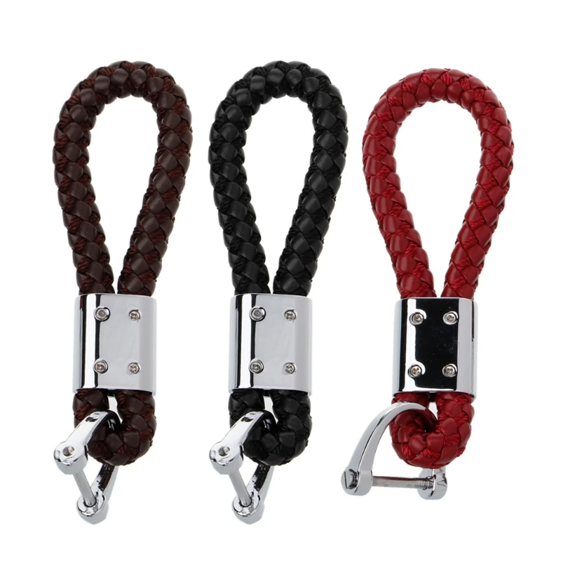 Braided Leather Strap Universal Key Chain Ring Fobs For Car Chevrolet BMW HONDA KIA-M18 | Автомобили и мотоциклы