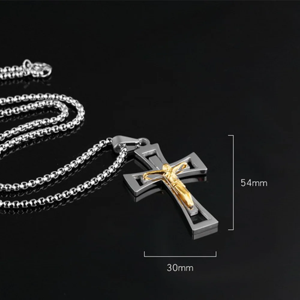 Классический стиль мужские ювелирные изделия серебряный золотой тон