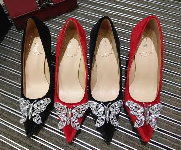 Женские туфли на высоком каблуке с кристаллами|Женские туфли| |