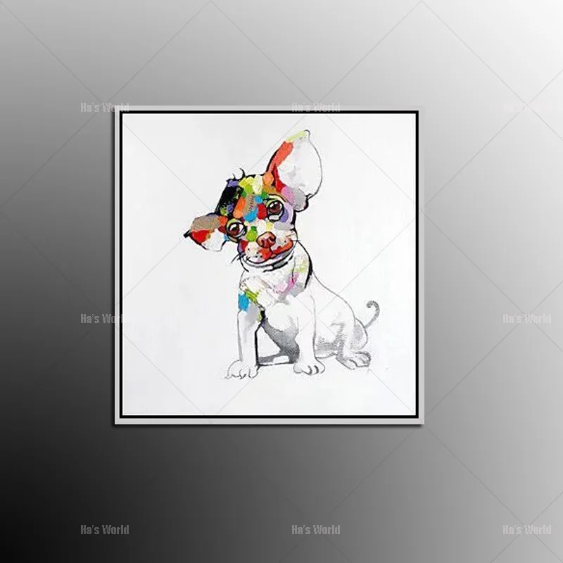 Картина маслом на холсте ручная роспись 100%|oil painting|dog paintinganimal oil painting |