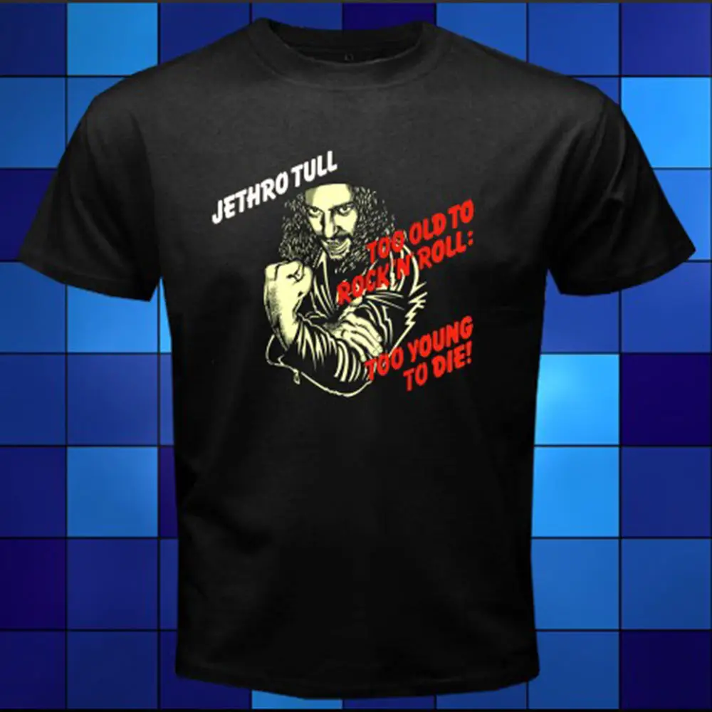 Новая Jethro Tull * слишком стара чтобы Рок н ролл Черная Футболка размер S M L XL 2XL 3XL |