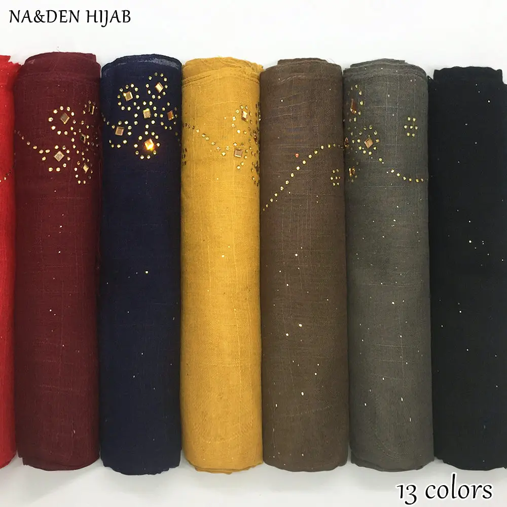 Новые блестящие бриллиантовые шарфы Шиммер простые Макси хиджабы мусульманские