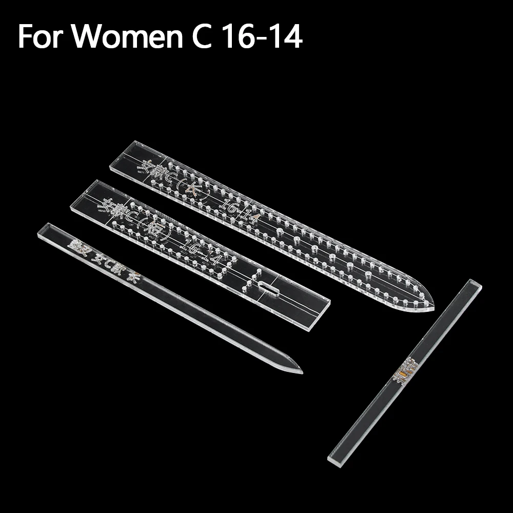 For Women C 16-14 1 Набор прозрачный акриловый женский мужской ремешок для часов Трафарет Шаблон форма для самостоятельного изготовления кожаный инструмент для рукоделия - Цвет: For Women C 16-14