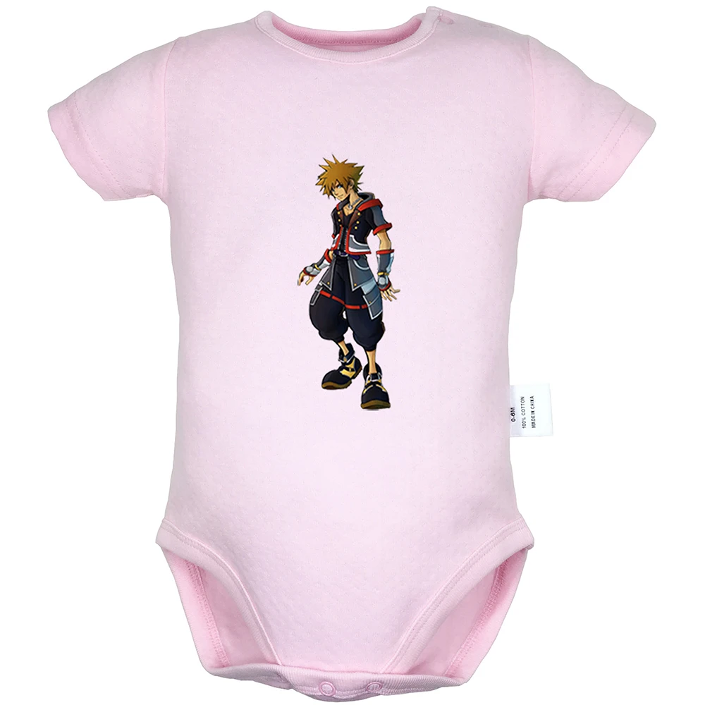 Комплекты одежды для новорожденных мальчиков и девочек с принтом Kingdom Hearts Sora боди