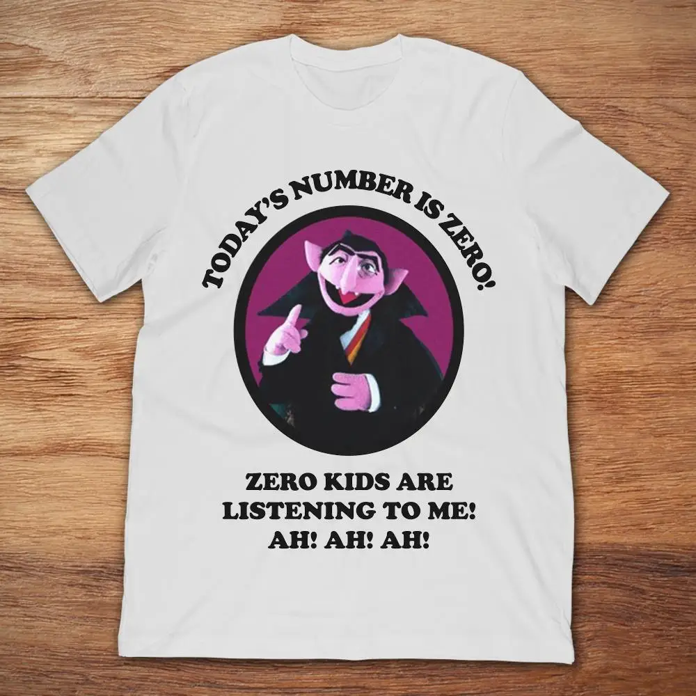 Граф фон граф сегодня номер равен нулю! Футболка с надписью Zero Kids listing To Me Ah |
