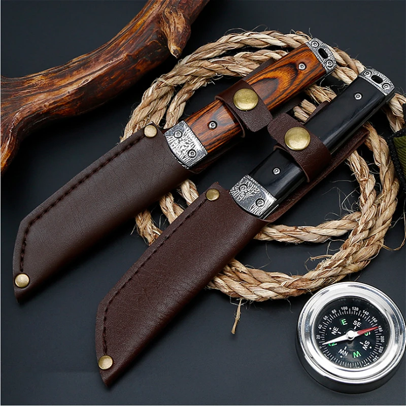 

Forest hunting knife 60CRH7 CR13mov straight knife, north American fashion straight knife wholesale price