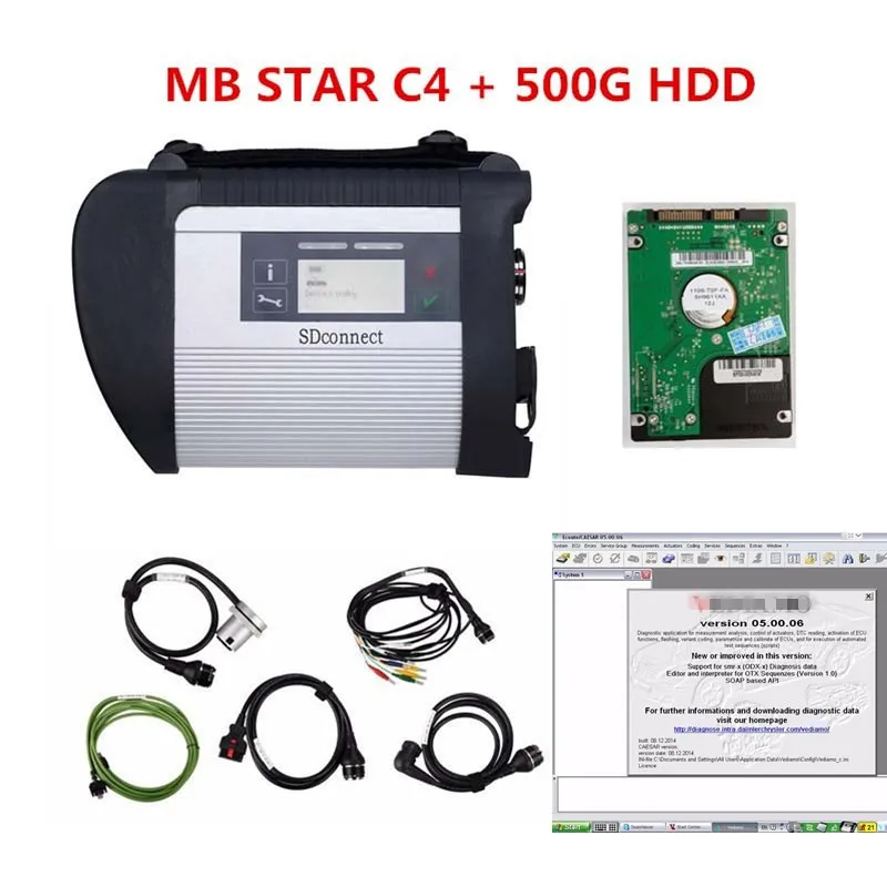 Высококачественный OBD 2 сканер mb star c4 и 201909 xenter/DAS win7 программное обеспечение HDD для mercedes benz sd c4 автомобильный диагностический инструмент