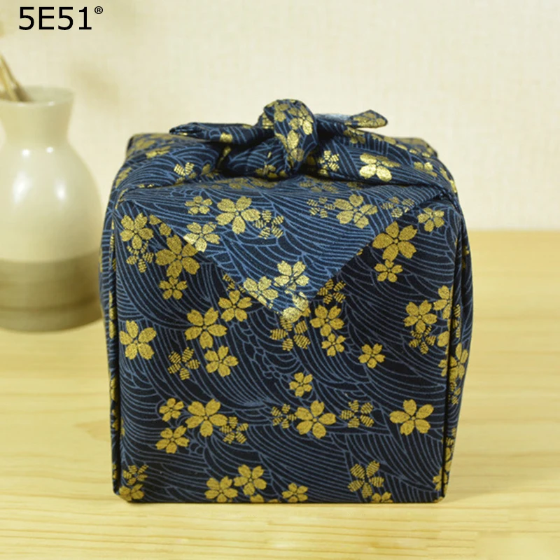 Японский furoshiki хлопок 100%/Япония Классическая Сакура синяя печать/много