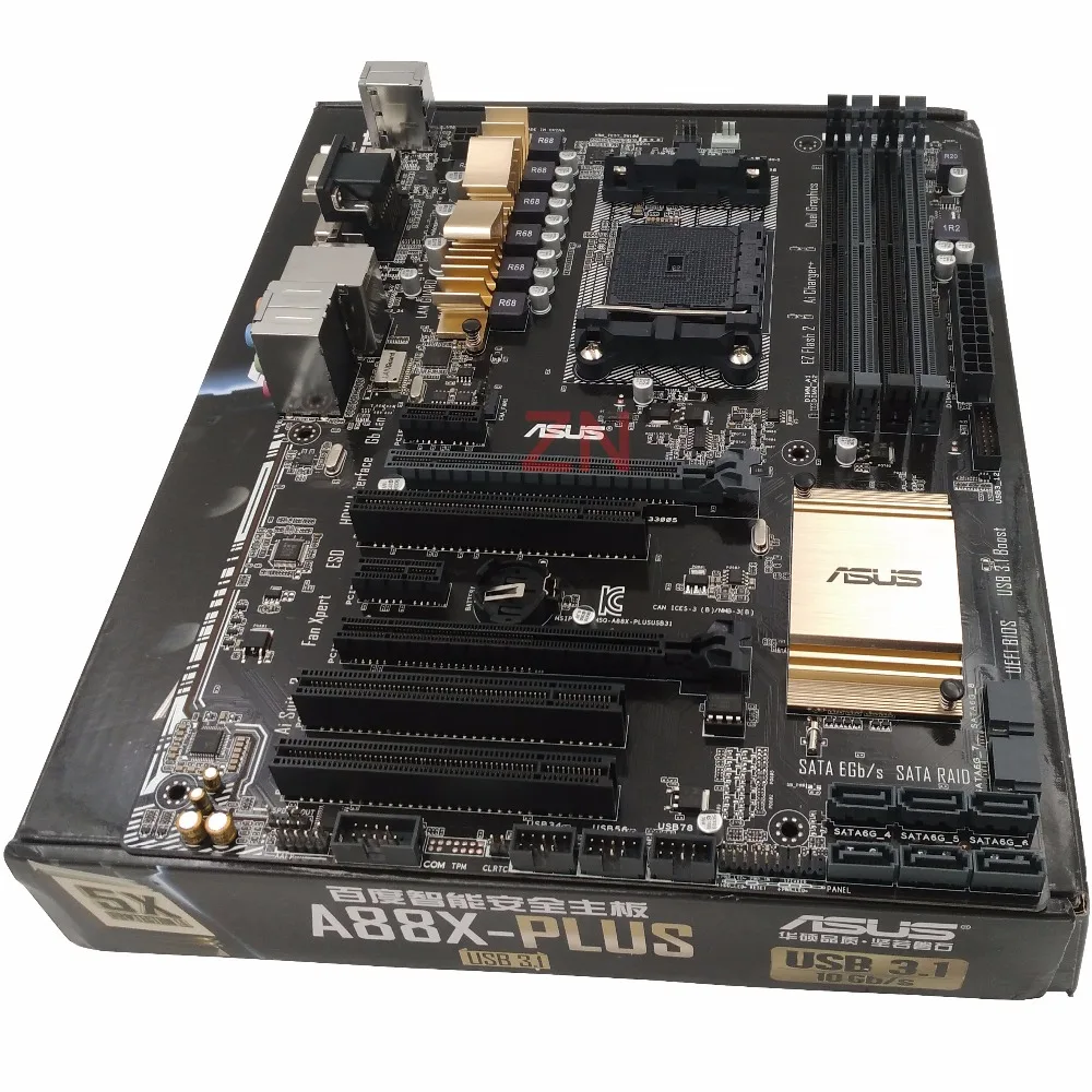 Оригинальный новая настольная Материнская плата ASUS A88X PLUS/USB 3 1 материнская Socket FM2 +