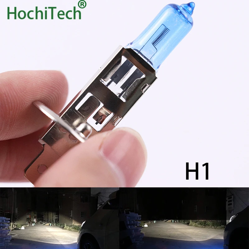 Галогенная лампа H1 высшего качества 6000K 12V 100W 55W 3000Lm ксеноновая темно синяя супер