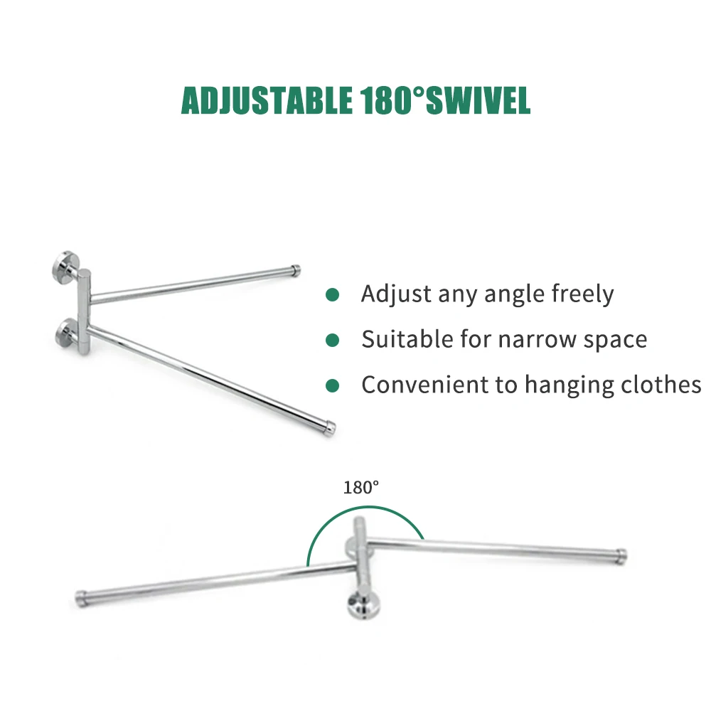 Настенная Антикоррозийная полированная хромированная стойка для полотенец