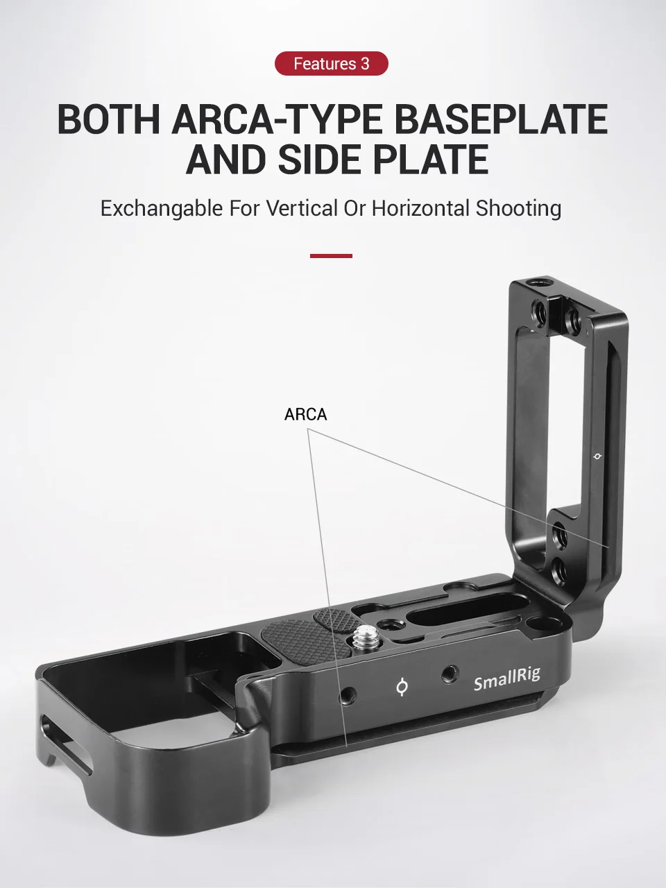 SmallRig A7M3 A7R3 L кронштейн для sony A7SIII A7III A7RIII A9 Arca-Швейцарский Стандарт L Пластина Монтажная пластина-2122