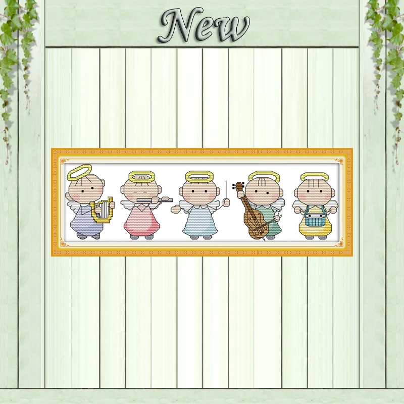 Ангельская Группа Детские картины для декора сделай сам счетный принт на холсте