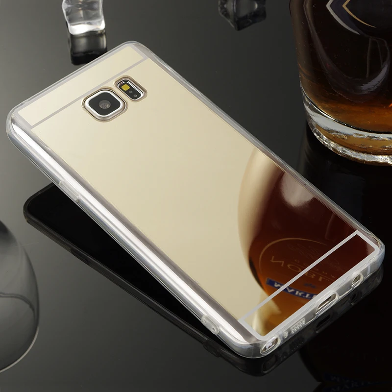 Note5 роскошный блестящий зеркальный чехол для samsung Galaxy Note 5 V N9200 прозрачный ТПУ Край