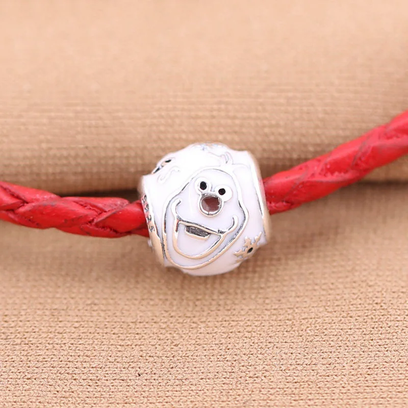 925 пробы Серебряный Подвески из бисера Белый клоун Diy шарики для оригинальный Pandora