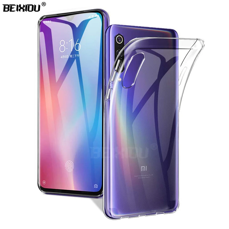 Чехол для xiaomi mi 9 TPU Силиконовый прочный прозрачный мягкий чехол 6 39 защитный на