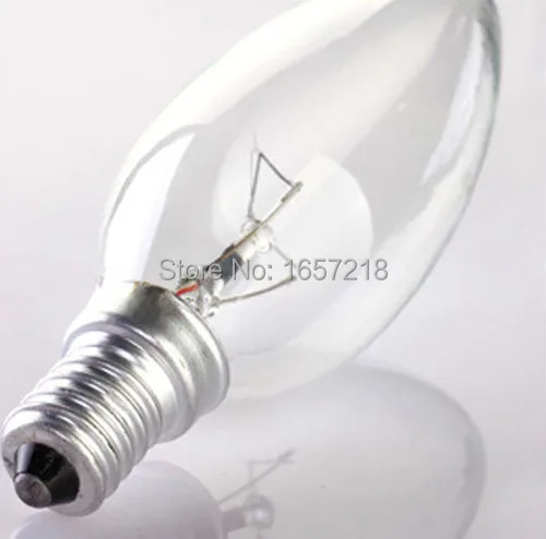 Обычная лампа накаливания маленькая хрустальная с винтовым наконечником E14 винт