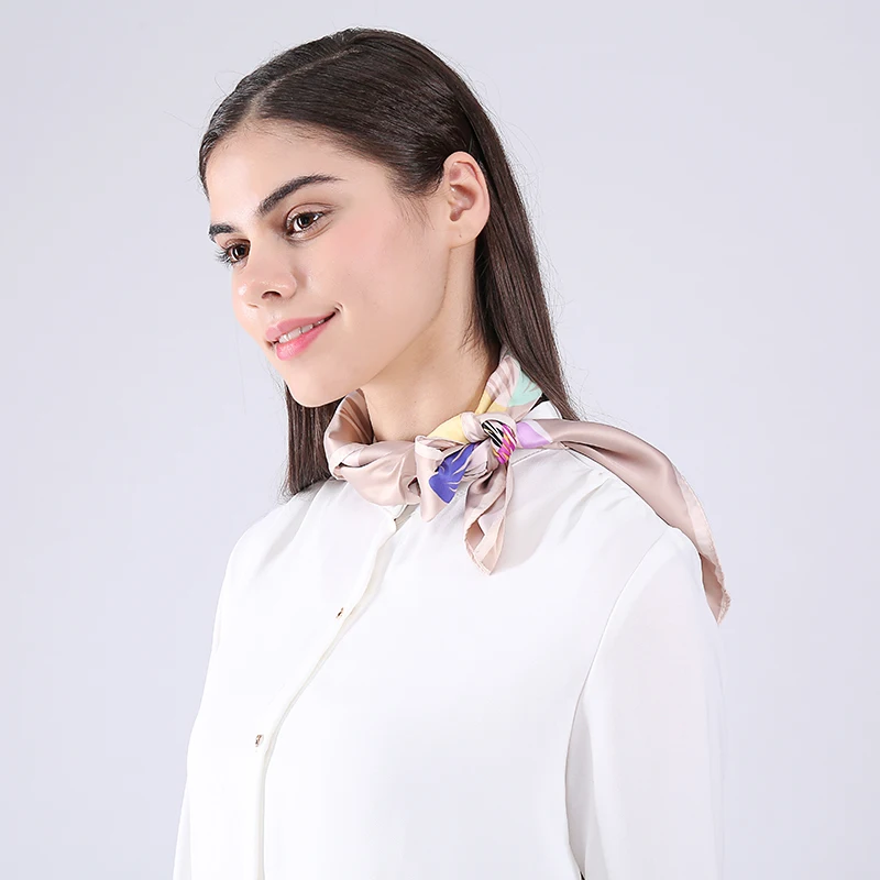 Женский шарф-Бандана Marte &amp Young модный квадратный цветочный шейный платок из