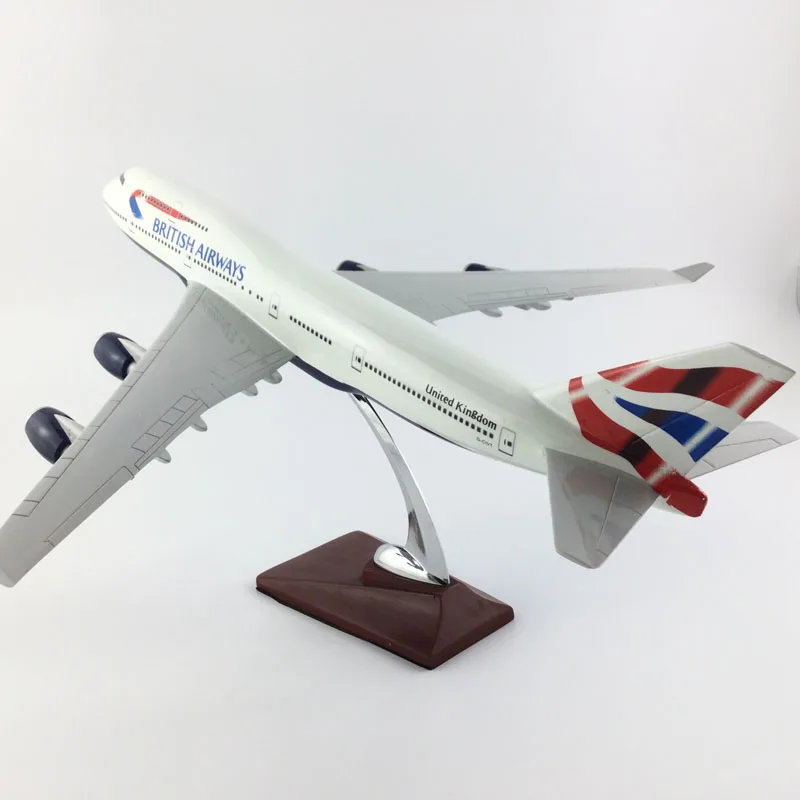 Бесплатная доставка модель самолета BRITISH AIRWAYS 45-47 см 747 Игрушечная подарок на день