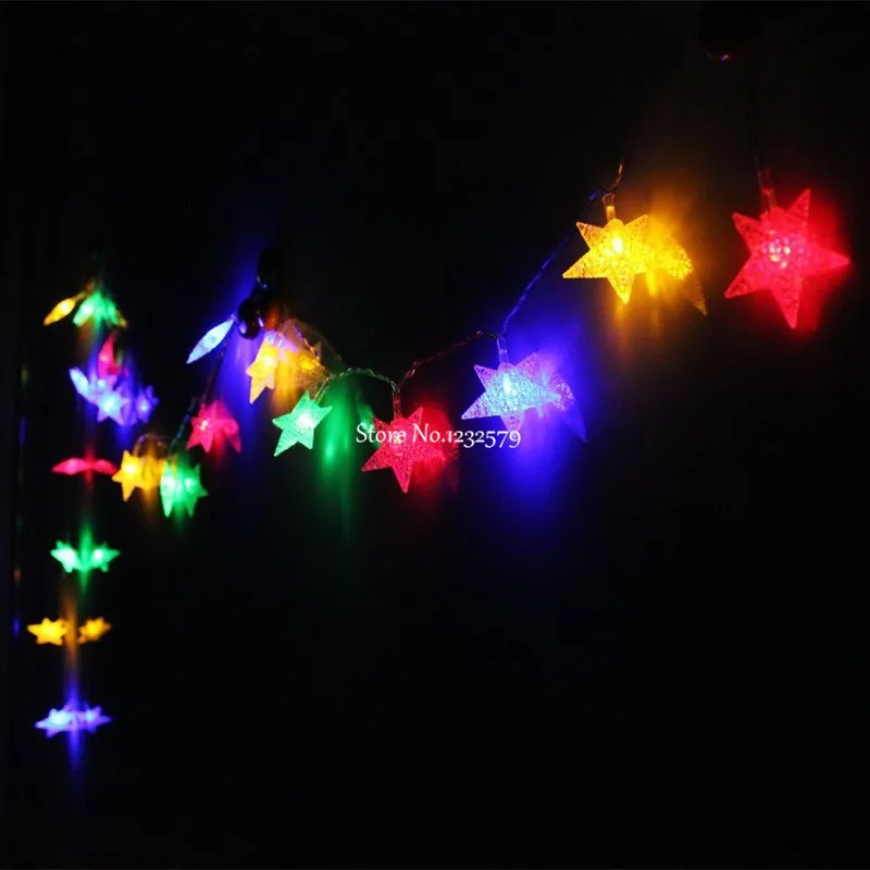 5 м 28 LED матовый Звезда Пентаграмма Фея Рождество свет шнура AC 220 В RGB елка партия открытый праздник свадебные украшения