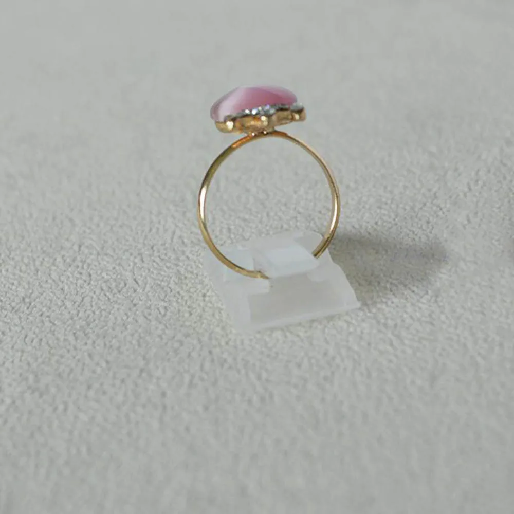 20 шт./лот пластиковое матовое кольцо-держатель для украшений подставка оптовая