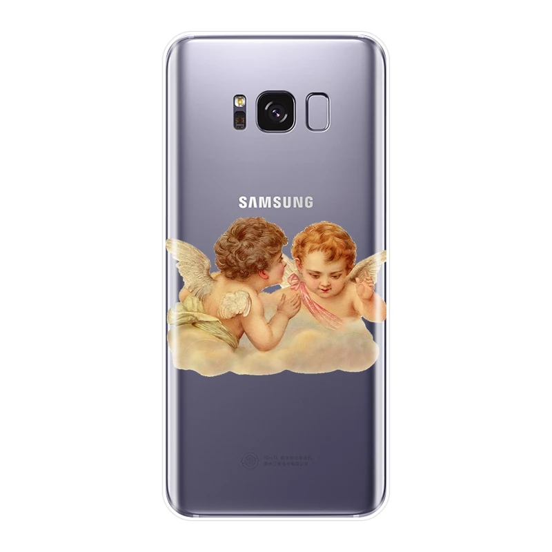 Чехол с изображением девушки ангела для Samsung Galaxy S8 S9 Plus S5 S6 S7 Edge мягкий силиконовый