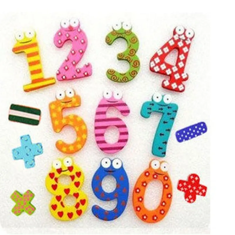 

15pcs wooden number figures toys,magnetic stickers,education and early learning math toys tools for children kids gift boy girl