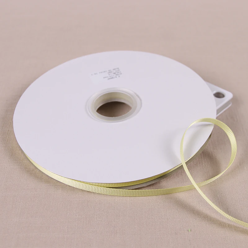 10 Light Yellow 0,6 см 100 ярдов корсажная лента декоративная подарочная упаковка свадебные ремесла Рождественские Ленты бант-заколка для волос - Цвет: 10 Light Yellow