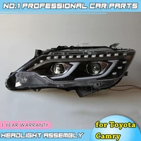 car accessories for toyota camry v55 led headlight 2015 2017 new camry led drl hid head lamp angel eye bi xenon accessories