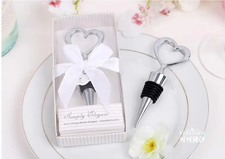 Элегантные винные бутылки в форме сердца пробки белой коробке свадебные